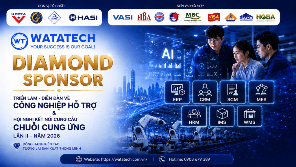 WATA TECH đồng hành cùng Triển lãm Công nghiệp Hỗ trợ 2026 với vai trò Diamond Sponsor